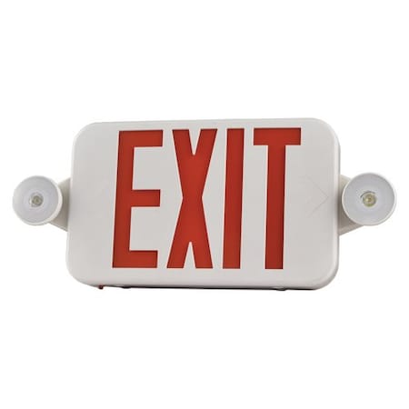 Portor Round Bi-Color LED Exit Sign and Emergency Light Combo PT-EXL-C-R